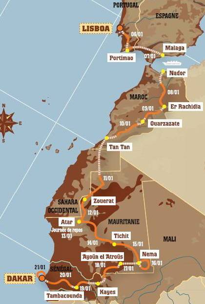 Mapa do Rali Dakar - Edio de 2007